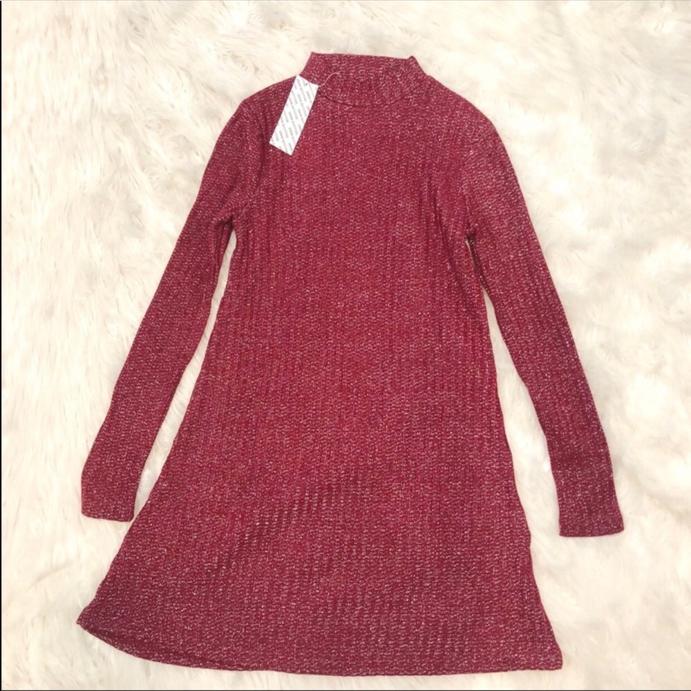 Urban Outfitters Burgundy Red sparkly dress